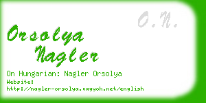 orsolya nagler business card